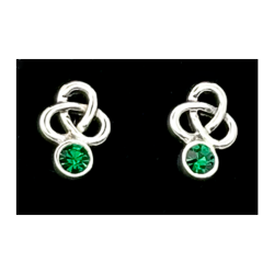 Emerald Green Sterling Silver Earrings JSS 29